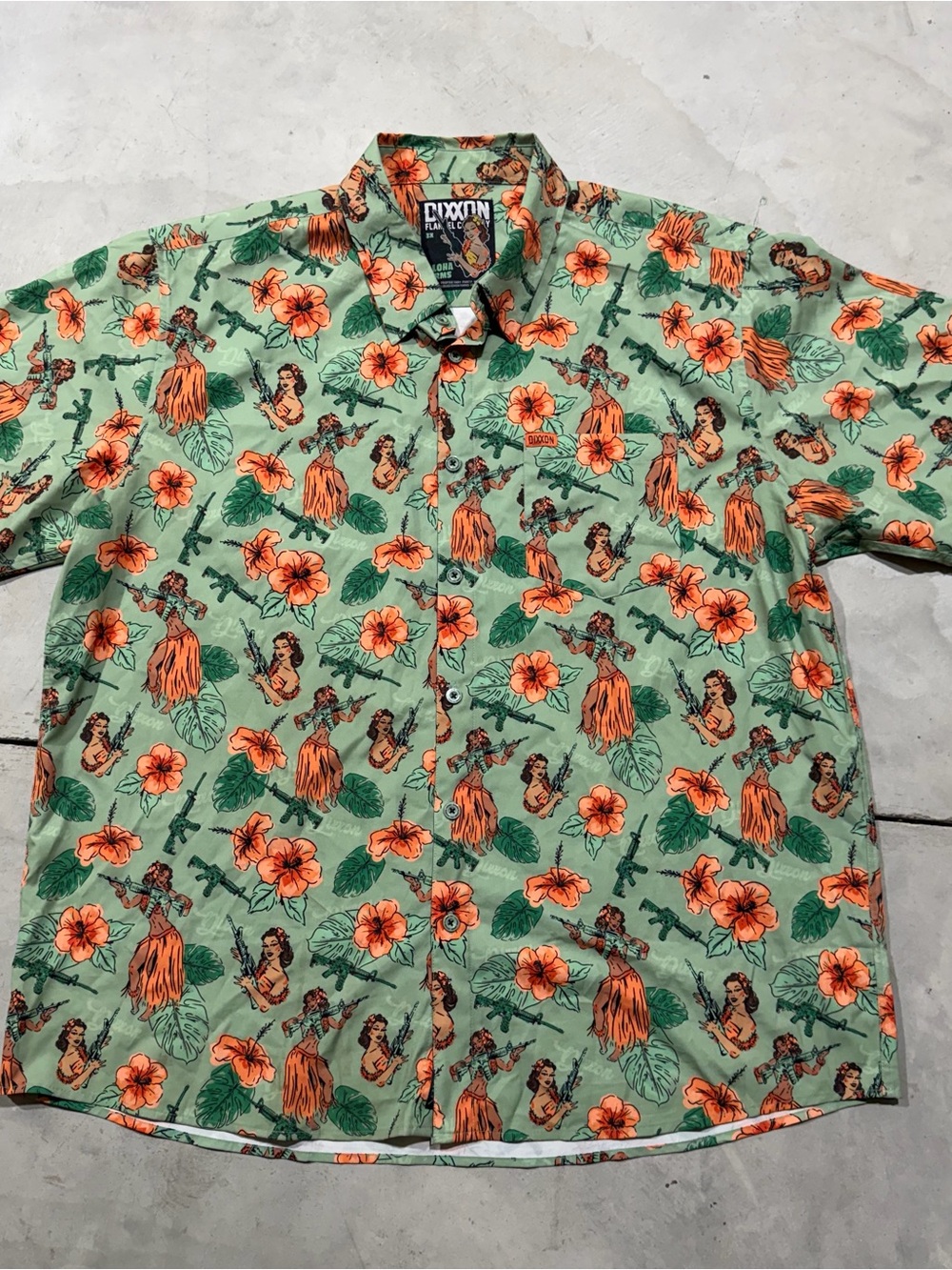 Dixxon Flannel Co Aloha Arms Party Wear Short Sleeve Button Shirt Men’s 3XL